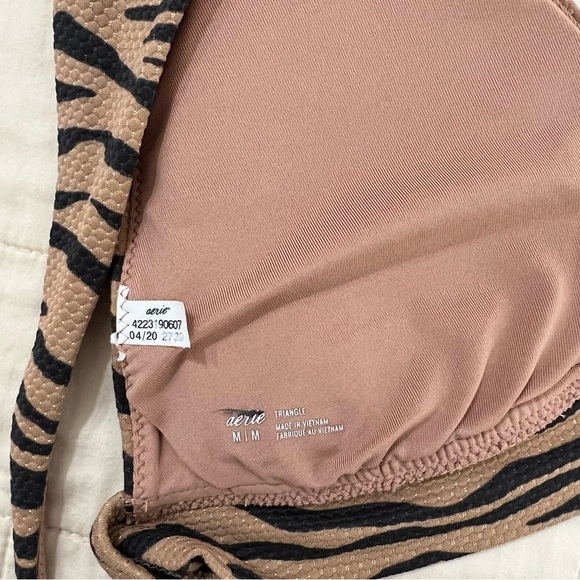 AE Aerie Triangle Animal Print Tiger Bikini Top Size M - Picture 8 of 8